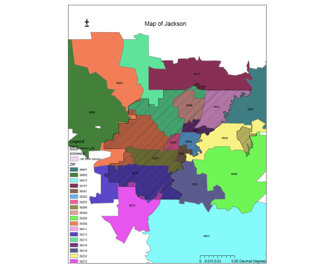 Map of Jackson