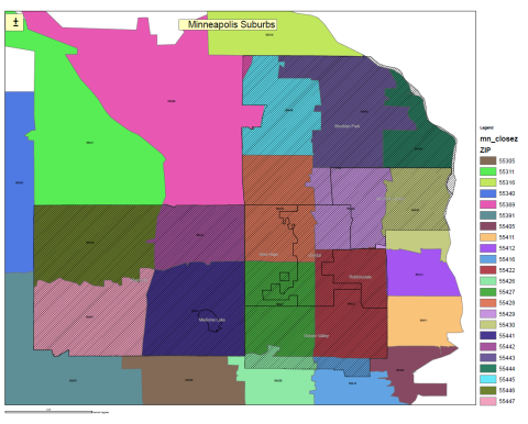 Map of Minneapolis